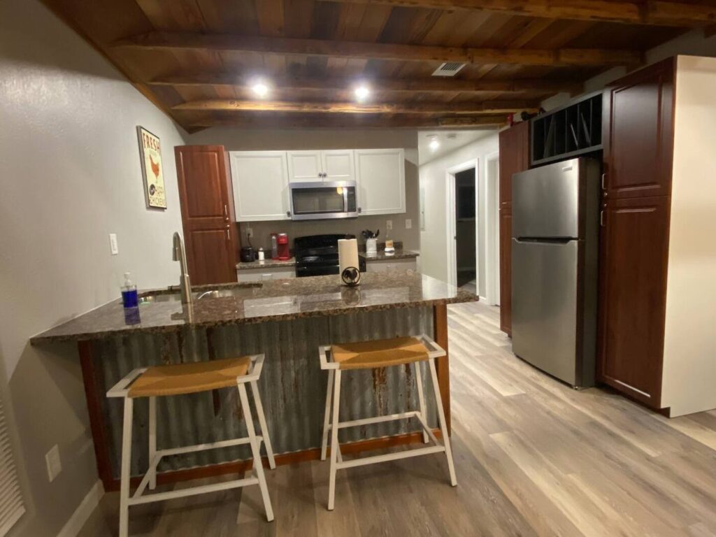 kitchen bar with stools