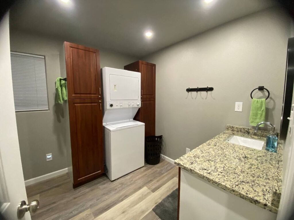 laundry room with washer and dryer