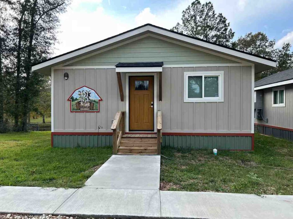 front view of the goat shack