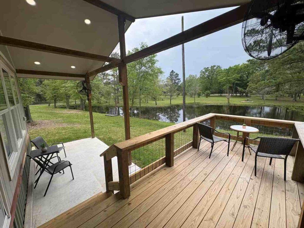 covered back porch area